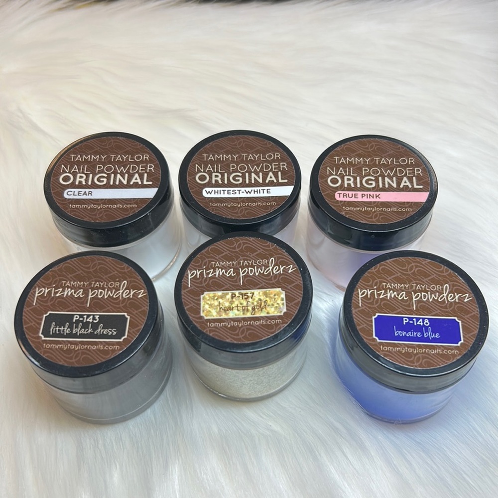 1.5 oz Tammy Taylor Powder (Clear, White, Pink, Black, Gold, Blue)